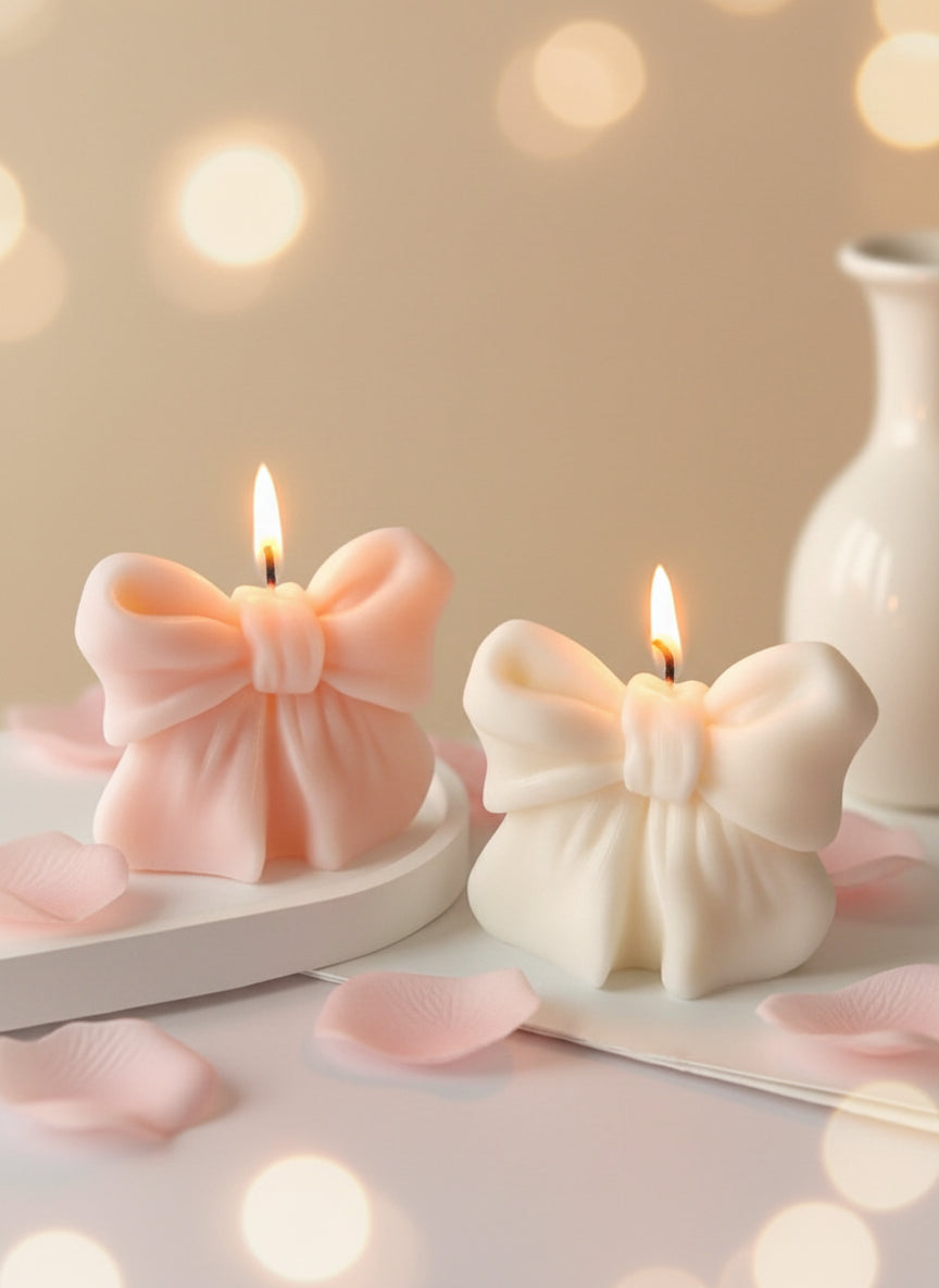 The Blush Bow Candle- by the Alchemist