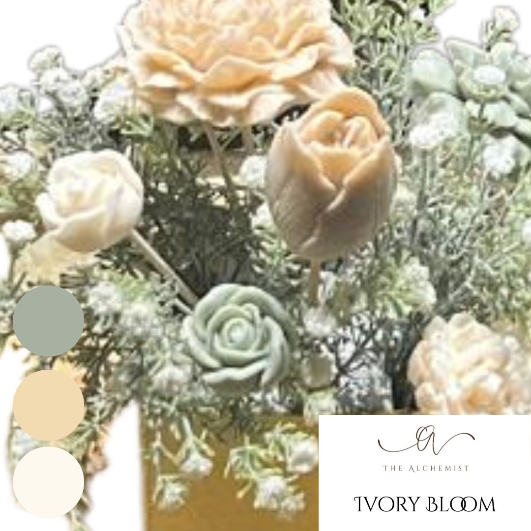 Ivory Bloom Flowers Bouquet - baby flowers - by the Alchemist