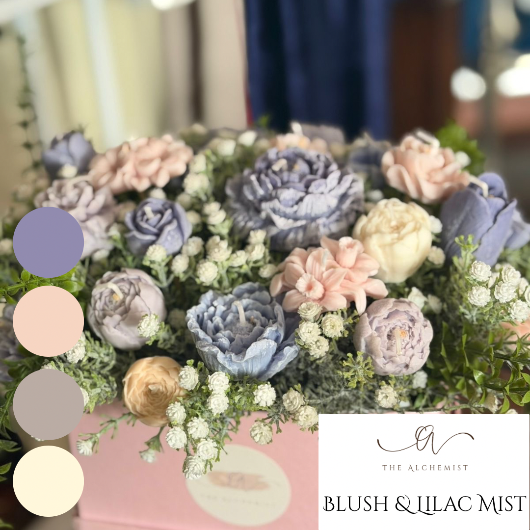 Blush & Lilac Mist Flowers Bouquet - baby flowers - by the Alchemist