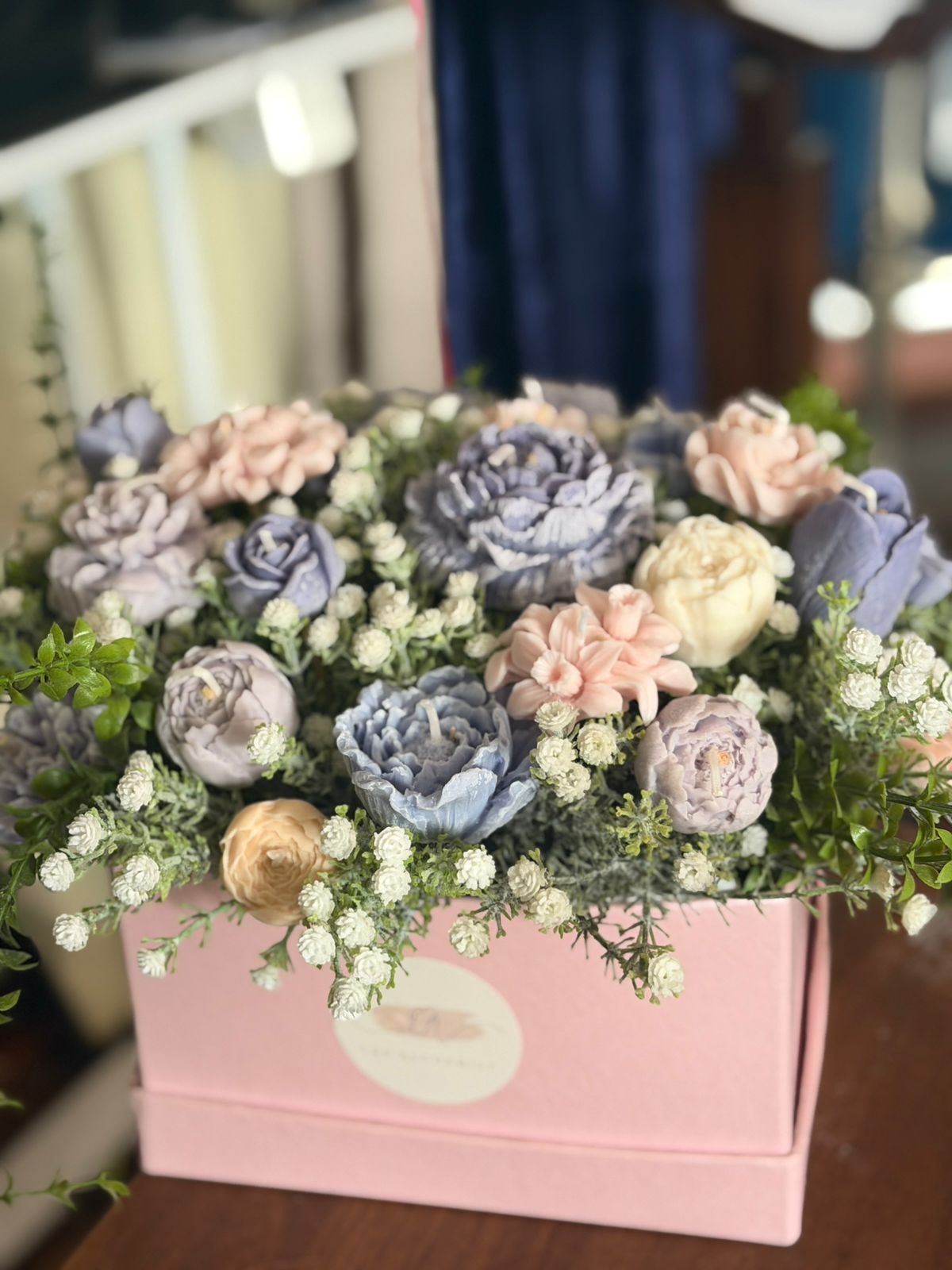 Blush & Lilac Mist Flowers Bouquet - baby flowers - by the Alchemist