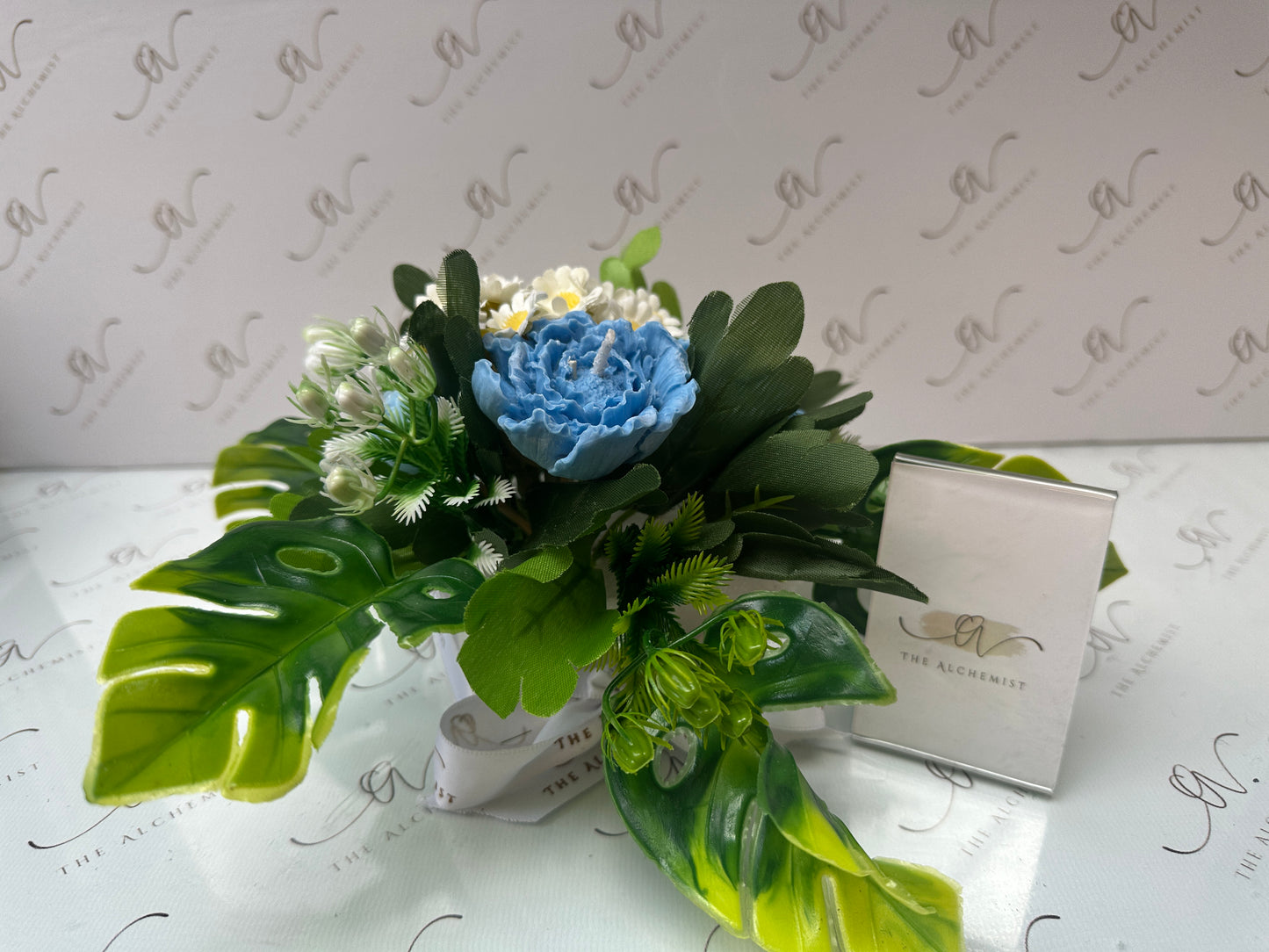 Azure Leaf Flowers Bouquet - by the Alchemist
