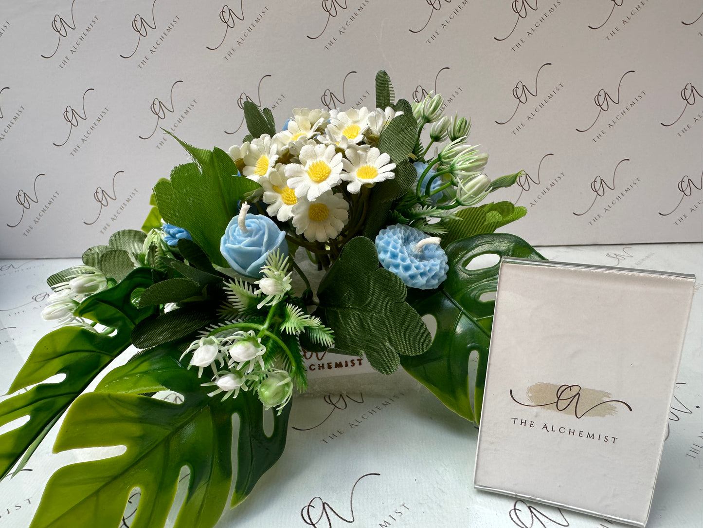 Azure Leaf Flowers Bouquet - by the Alchemist