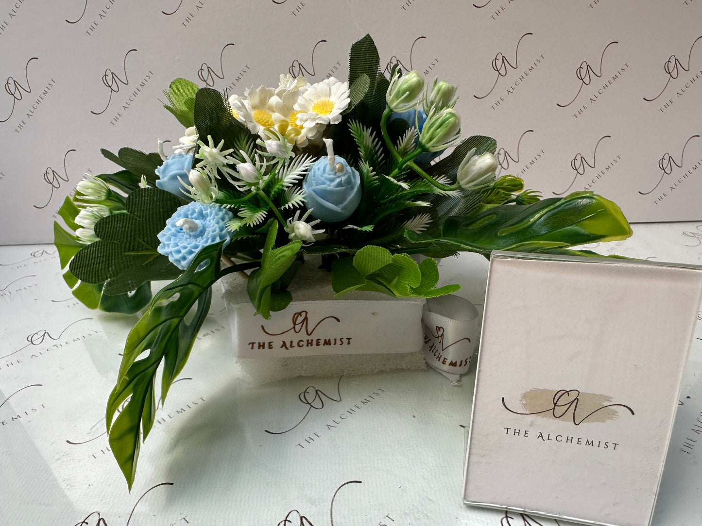 Azure Leaf Flowers Bouquet - by the Alchemist