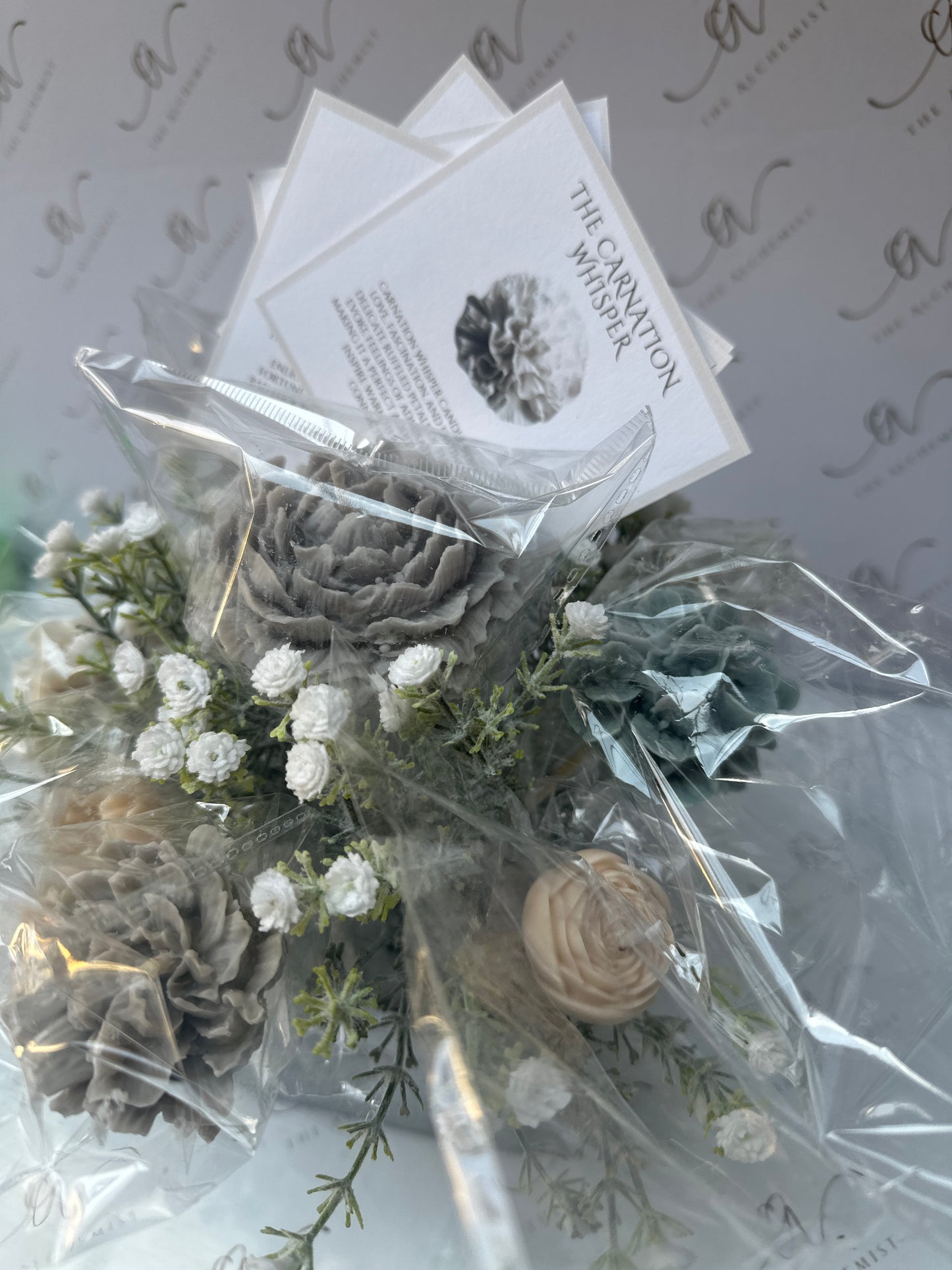 Stone & Sage Flowers Bouquet - baby flowers - by the Alchemist
