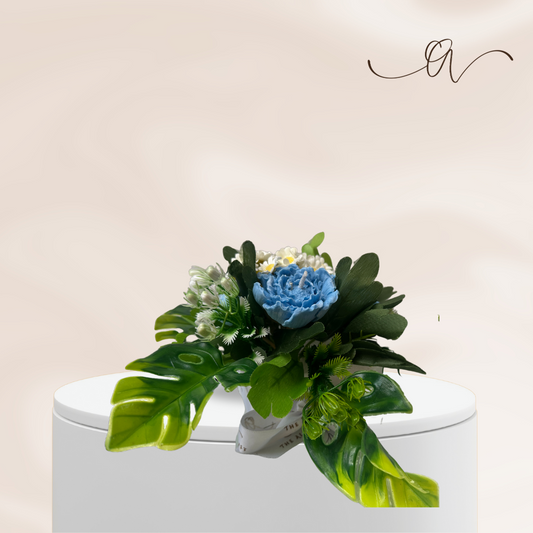 Azure Leaf Flowers Bouquet - by the Alchemist