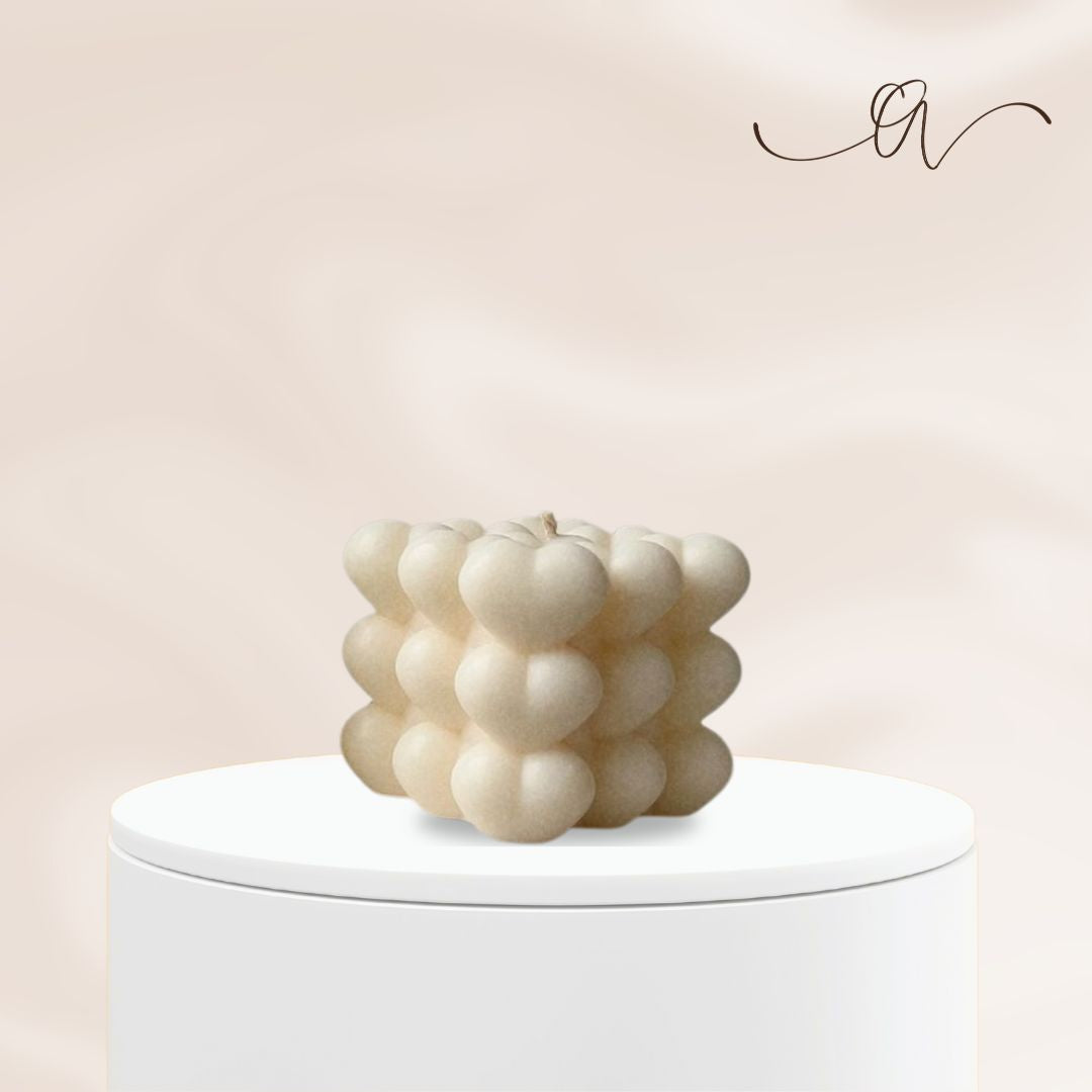 The Heart Bubbles Candle - by the Alchemist