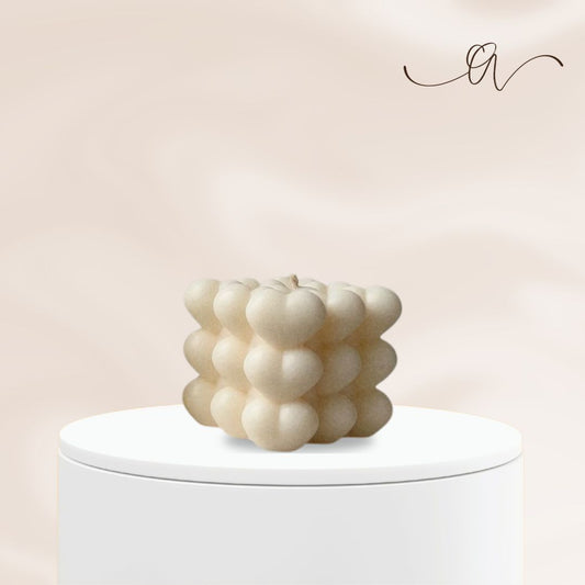 The Heart Bubbles Candle - by the Alchemist