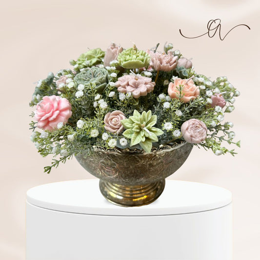 Cashmere Green Flowers Bouquet - baby flowers - by the Alchemist