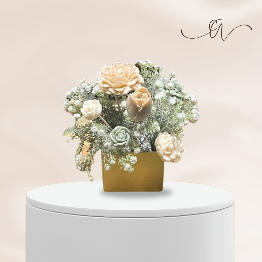 Ivory Bloom Flowers Bouquet - baby flowers - by the Alchemist