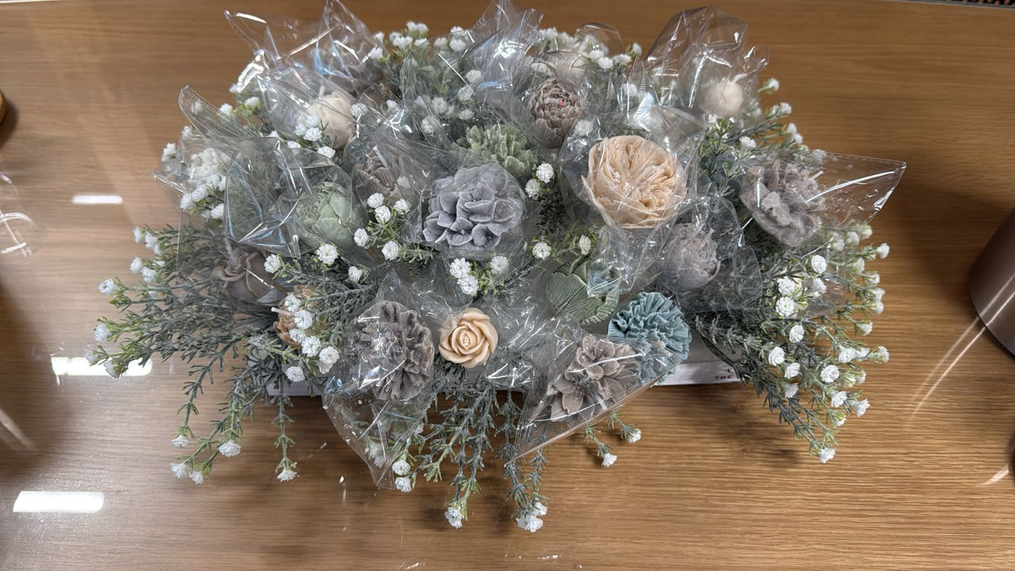 Stone & Sage Flowers Bouquet - baby flowers - by the Alchemist